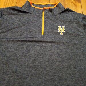 3XL Light Weight Fanatics NY METS 1/4 zip Pullover POLYESTER